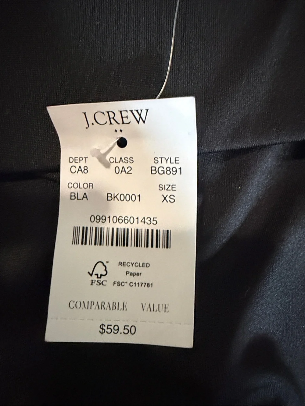 J crew extra small brand new Black Mini Skort — Sporty A-Line—shorts underneath